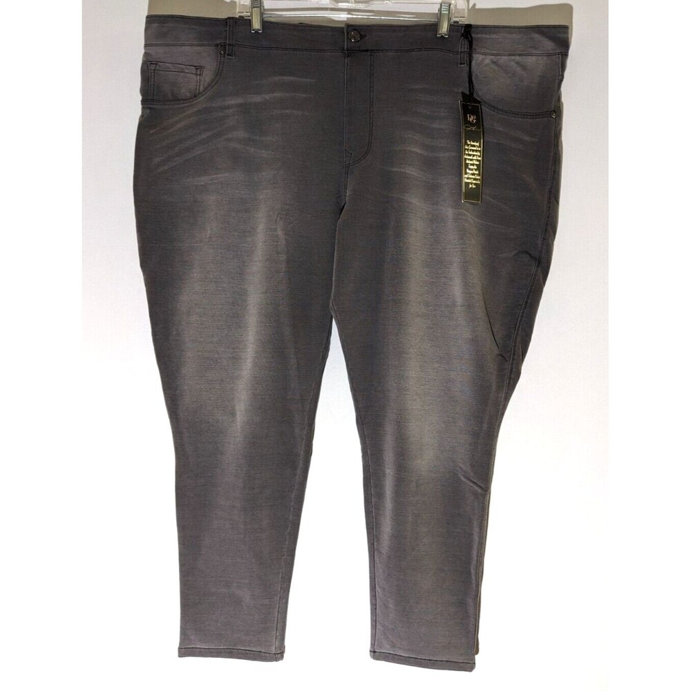 DG2 Diane Gilman Knit Flex Pull-On Jean Grey Size 4X